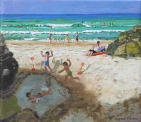 Fun in the sea pool, St Ives, 2024