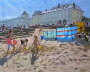 Playing in the Sand, Llandudno, 2010