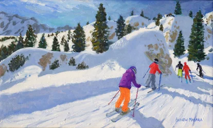 Skiing, Rock City, Selva Gardena, Italy, 2016