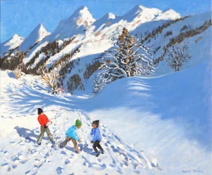 Snowballing, La Clusaz, France