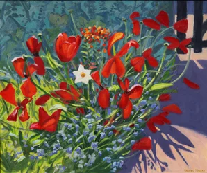 Tulips by the gate