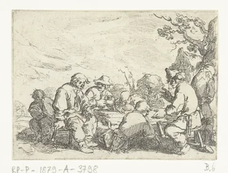 Drinking Farmers at a Table