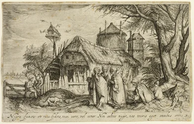 Landscape with Gypsy Women Near a Farm Building