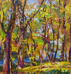 Vibrant Autumn Forest Stream