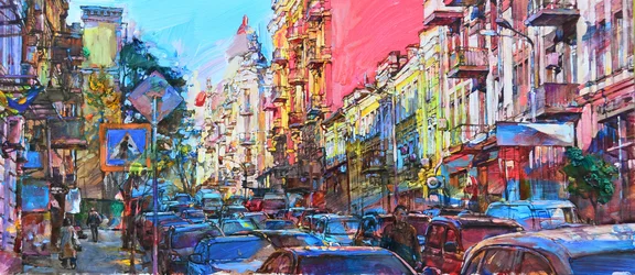 Vibrant City Street