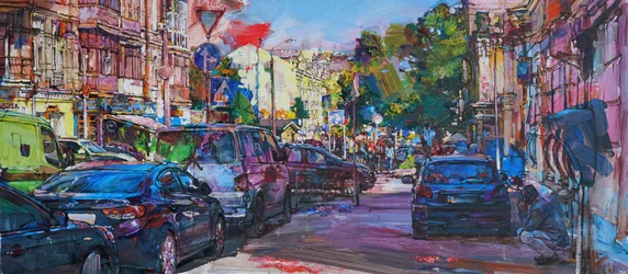 Vibrant City Street