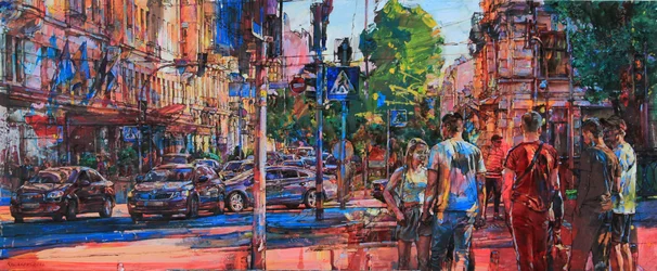 Vibrant City Street