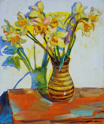Vibrant Daffodils Still Life