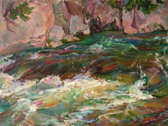 Vibrant River Rapids