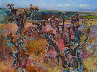 Vibrant Thistle Field