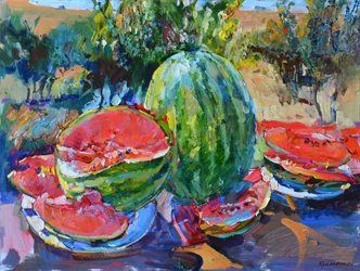 Vibrant Watermelon Still Life