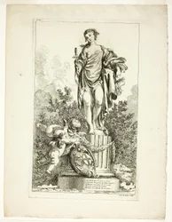 Two Lovers Giving Thanks to the Statue of Health