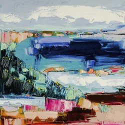 Vibrant Coastal Abstraction