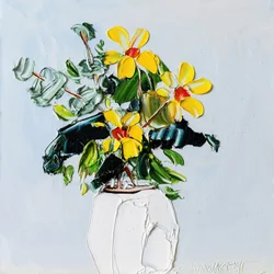Vibrant Impasto Flowers