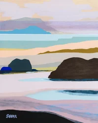 Pastel Coastal Rocks