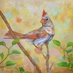 Female Cardinal Perched