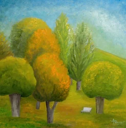Peaceful Autumn Park