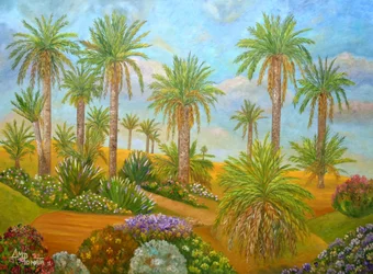 Vibrant Desert Oasis