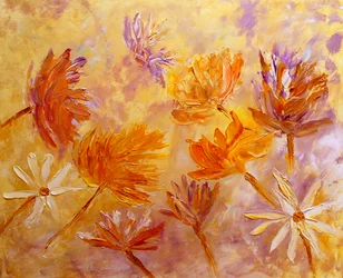 Vibrant Textured Blooms