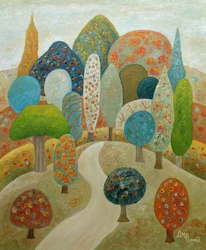 Vibrant Woodland Path
