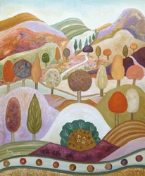 Whimsical Autumn Landscape