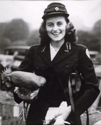 Kick Kennedy Wearing an American Red Cross Uniform in London
