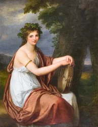 Portrait of a Young Woman Dressed as a Bacchante