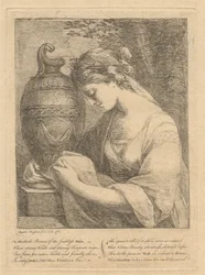 A Woman Weeping Beside an Urn