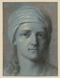 Head of a Woman Seen from the Front, with Turban