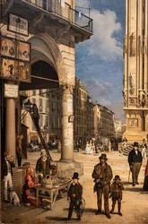 View of Duomo with the Coperto of Figini (detail)