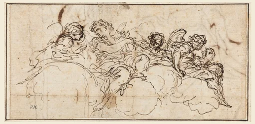 Group of Angels on a Cloud Bank