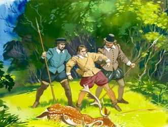 The Young Shakespeare Being Arrested for Poaching