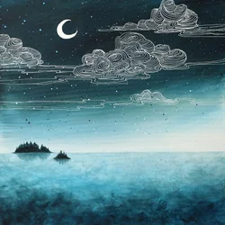 Moonlit Island Night