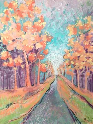 Vibrant Autumn Pathway