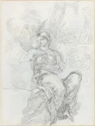 Seated Angel in a Landscape