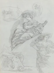 Studies of Figures (verso)