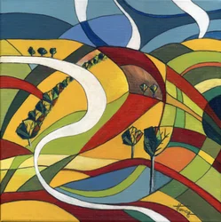 Vibrant Winding Landscape