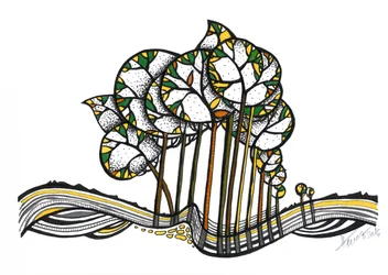 Whimsical Tree Illustration