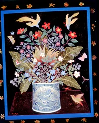 Flowers in a Blue Mug