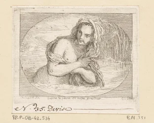 Woman Bathing in a River
