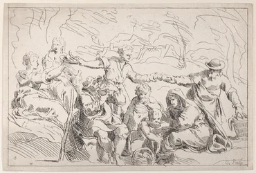 A Party Eating Outdoors, 18th century