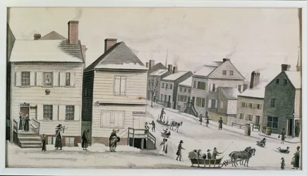 The Corner of Warren and Greenwich Street, 1809