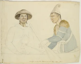 Two Wax Figures of Indigenous Americans at Mix