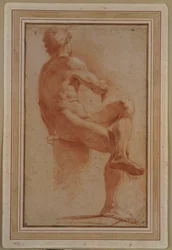 A Male Nude Seated with his Back Turned