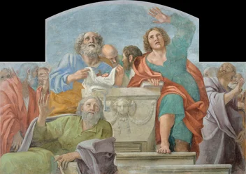Apostles around the Empty Sepulchre