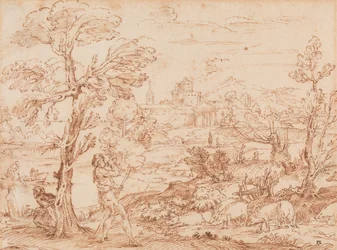Landscape with Herdsman and Pigs, 16th-early 17th century