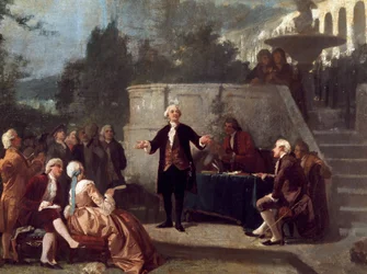 Carlo Goldoni Declares a Sonnet Before the Colonia Alfea in the Scotto Garden of Pisa