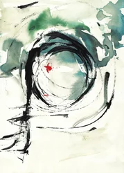 Black Circle Red Splash