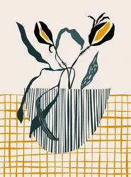 Golden Blooms in Vase
