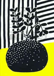 Graphic Plant Polka Dots